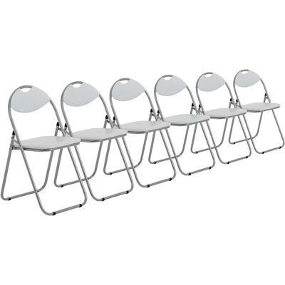 Harbour Housewares White Padded Folding Desk Chair - Support up to 18 stone Harbour Housewares White Padded Folding Desk Chair - Support up to 18 stone