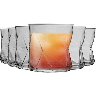 Bormioli Rocco Cassiopea Geometric Whisky Glasses Set - 320ml Bormioli Rocco Cassiopea Geometric Whisky Glasses Set - 320ml