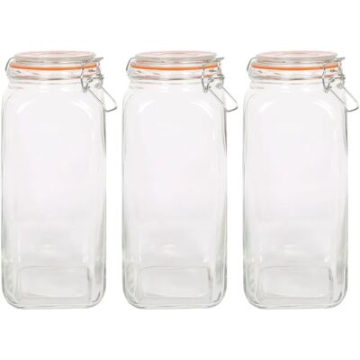 Argon - 3x2L - Airtight Lid - Glass Jar Argon - 3x2L - Airtight Lid - Glass Jar