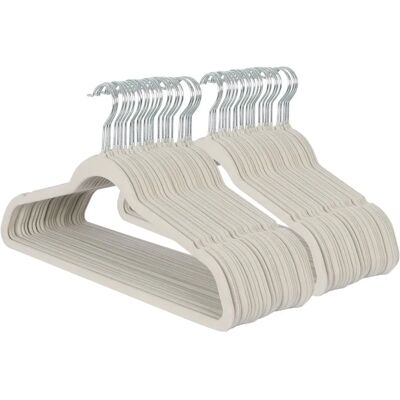 Harbour Housewares - Velvet Hangers - Grey - 45cm - Hangers Harbour Housewares - Velvet Hangers - Grey - 45cm - Hangers