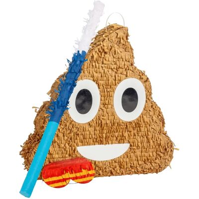 Fax Potato Emoji Poop Pinata - 3pc set - blue baton - headband Fax Potato Emoji Poop Pinata - 3pc set - blue baton - headband