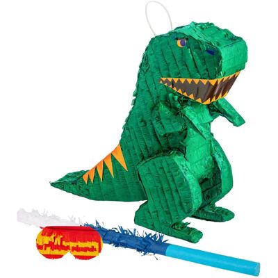 Fax Potato - 3pc Pinata Dinosaur - Blue Headband - Party Set Fax Potato - 3pc Pinata Dinosaur - Blue Headband - Party Set