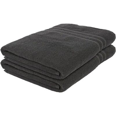 Nicola Spring - Drap de bain - Charbon - 160x90 cm - Publicité Nicola Spring - Drap de bain - Charbon - 160x90 cm - Publicité