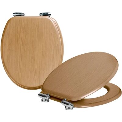 Harbour Housewares Dark Oak Soft Close Wooden Toilet Seat - Toilet Seat Harbour Housewares Dark Oak Soft Close Wooden Toilet Seat - Toilet Seat