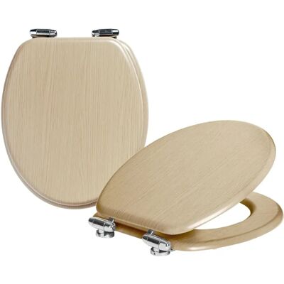 Harbour Housewares Light Oak Soft Close Toilet Seat - Toilet Seat Harbour Housewares Light Oak Soft Close Toilet Seat - Toilet Seat