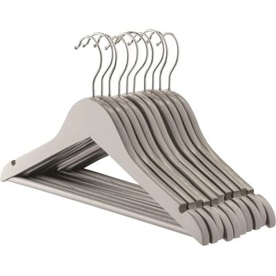 Harbour Housewares - 10x Grey Wooden Baby Hangers - Grey - Wooden - Hangers Harbour Housewares - 10x Grey Wooden Baby Hangers - Grey - Wooden - Hangers