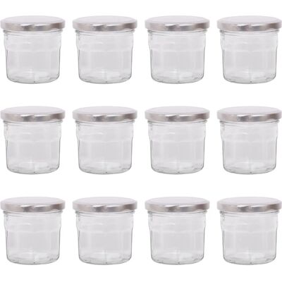 Argon - 12x130ml - Glass - Silver Lids - Jam Jars Argon - 12x130ml - Glass - Silver Lids - Jam Jars