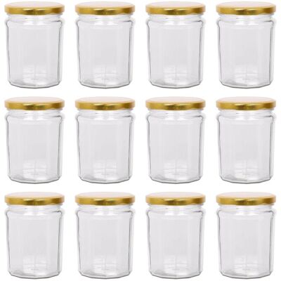 Argon - Pots De Confiture - 380ml - 12x - Glass Jam Jars Argon - Pots De Confiture - 380ml - 12x - Glass Jam Jars