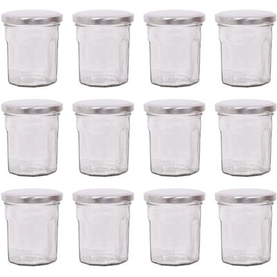 Argon - 12x150ml - Glass - Silver lids - Jam jars Argon - 12x150ml - Glass - Silver lids - Jam jars