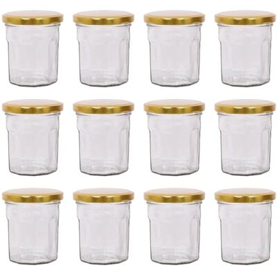 Argon - Jam Jars Set - Gold lids - 150ml - 12-pack Argon - Jam Jars Set - Gold lids - 150ml - 12-pack