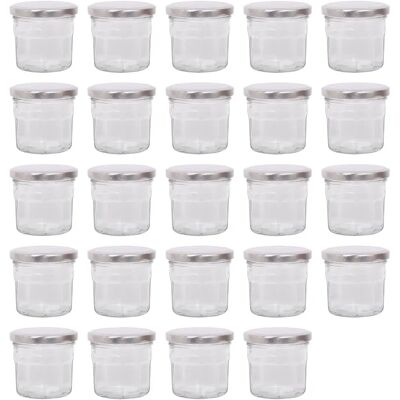 Argon - Pots Confiture Verre 130ml - Lids Argentés - Tableware Argon - Pots Confiture Verre 130ml - Lids Argentés - Tableware