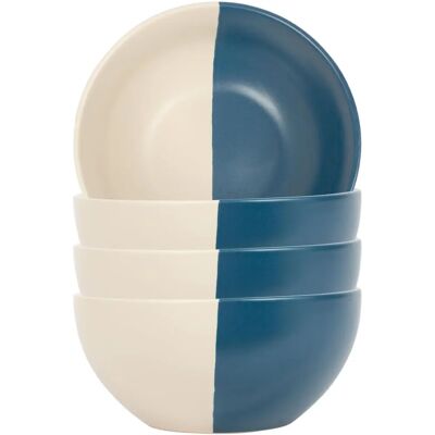Nicola Spring - 16.5cm Colour Block Stoneware Bowls - Multi Nicola Spring - 16.5cm Colour Block Stoneware Bowls - Multi
