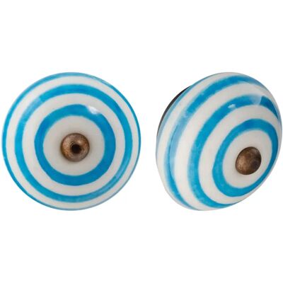 Boutons de placard en céramique Nicola Spring - Design à rayures - Bleu clair - Pack de 24 - Publicité Boutons de placard en céramique Nicola Spring - Design à rayures - Bleu clair - Pack de 24 - Publicité