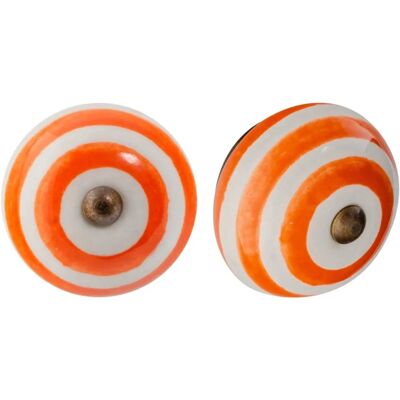 Boutons de tiroir en céramique Nicola Spring - Design à rayures - Orange - Pack de 24 - Publicité Boutons de tiroir en céramique Nicola Spring - Design à rayures - Orange - Pack de 24 - Publicité