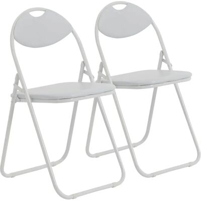 Harbour Housewares White Padded Folding Chair - Chair Harbour Housewares White Padded Folding Chair - Chair