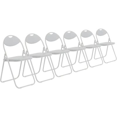 Harbour Housewares White Padded Folding Chairs - Folding, Supportive, Stylish Harbour Housewares White Padded Folding Chairs - Folding, Supportive, Stylish