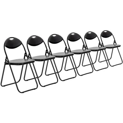 Harbour Housewares Black Padded Folding Desk Chair - Desk Chair Harbour Housewares Black Padded Folding Desk Chair - Desk Chair