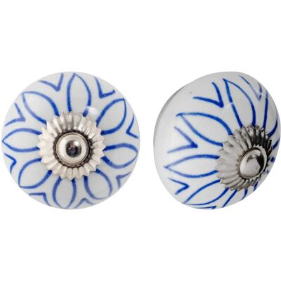 Nicola Spring Boutons de porte en céramique - Design floral - Bleu clair - Pack de 24 - Boutons de porte - Publicité Nicola Spring Boutons de porte en céramique - Design floral - Bleu clair - Pack de 24 - Boutons de porte - Publicité