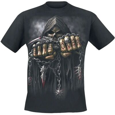 Spiral Direct Gothic GAME OVER - T-Shirt Schwarz - Schädel - Tod - Medium Spiral Direct Gothic GAME OVER - T-Shirt Schwarz - Schädel - Tod - Medium