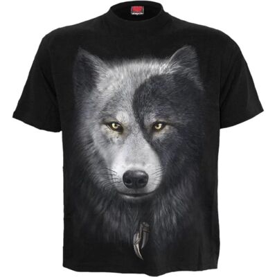 Sort Spiral Direct Wolf Chi T-Shirt - Yin Yang Native American Sort Spiral Direct Wolf Chi T-Shirt - Yin Yang Native American