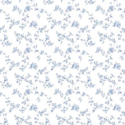 LUTECE Papel Pintado Floral Azul - Papel Pintado LUTECE Papel Pintado Floral Azul - Papel Pintado