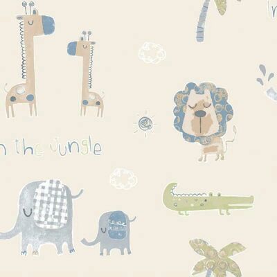 Galerie Jungle Friends Wallpaper - Kids Room Decor Galerie Jungle Friends Wallpaper - Kids Room Decor