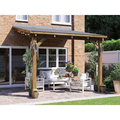 Dunster House - Lean-To Gazebo - 3m x 3m - Gazebo Dunster House - Lean-To Gazebo - 3m x 3m - Gazebo