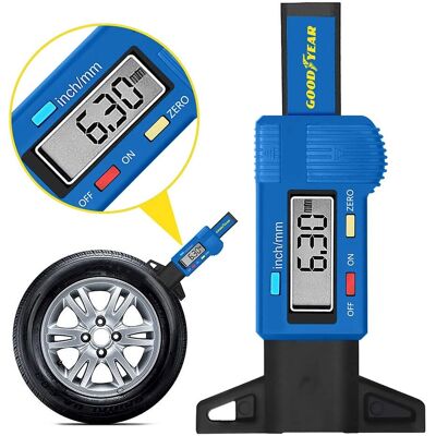 Goodyear - Digital Tyre Tread Depth Gauge - Gauge Goodyear - Digital Tyre Tread Depth Gauge - Gauge