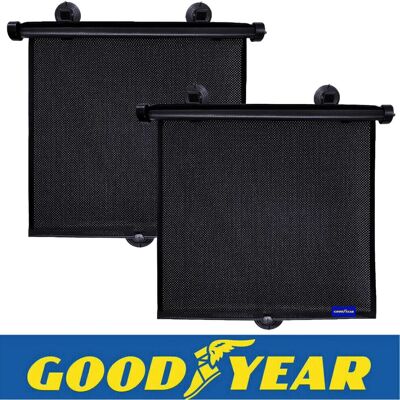 Goodyear 2Pc Window Blinds UV Protection Mesh - Car Sun Shade Goodyear 2Pc Window Blinds UV Protection Mesh - Car Sun Shade