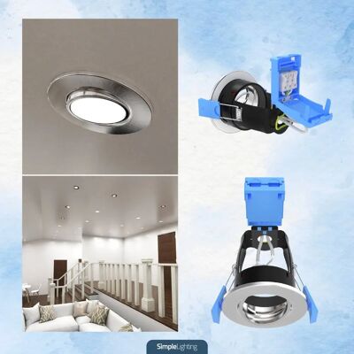 Simple Lighting 25 x Tilt Fire Rated GU10 Downlights - Downlights Simple Lighting 25 x Tilt Fire Rated GU10 Downlights - Downlights
