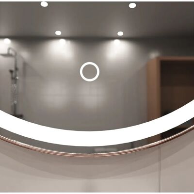 Aurora - Round LED Mirror - Rose Gold - 610mm - Bathroom Mirror Aurora - Round LED Mirror - Rose Gold - 610mm - Bathroom Mirror