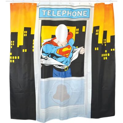 Eurowebbiz Rideau de douche Superman au téléphone - Rideau de douche - Publicité Eurowebbiz Rideau de douche Superman au téléphone - Rideau de douche - Publicité