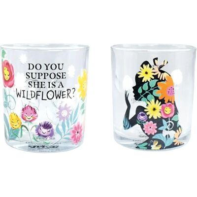 Disney Alice i Underlandet Glasset - Blommönster - 300ml Disney Alice i Underlandet Glasset - Blommönster - 300ml