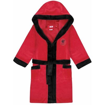 Liverpool FC Boys Hooded Dressing Gown - Red - 7-8 Years Liverpool FC Boys Hooded Dressing Gown - Red - 7-8 Years