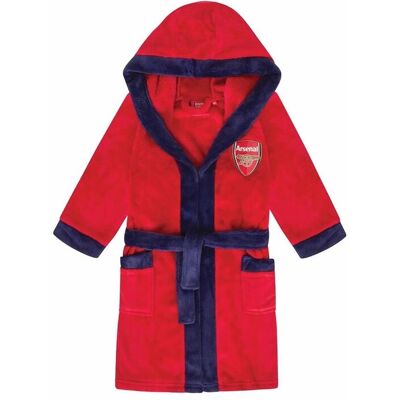 Arsenal FC Boys Model Hooded Fleece Dressing Gown - Football Gift Arsenal FC Boys Model Hooded Fleece Dressing Gown - Football Gift