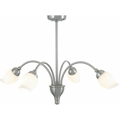 INSPIRED LIGHTING Rimini Pendant - Satin Chrome - 4 Light G9 - Low Ceiling INSPIRED LIGHTING Rimini Pendant - Satin Chrome - 4 Light G9 - Low Ceiling
