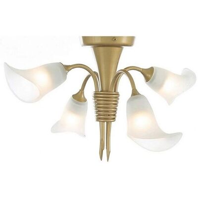 Inspired Lighting Ancona Semi Flush - Satin French Gold Ceiling Light Inspired Lighting Ancona Semi Flush - Satin French Gold Ceiling Light
