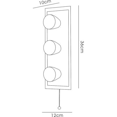 Inspired Lighting IP44 Cone Wall Lamp Pull-Cord Switch 3 Light G9 Polished Chrome - Wall Light Inspired Lighting IP44 Cone Wall Lamp Pull-Cord Switch 3 Light G9 Polished Chrome - Wall Light