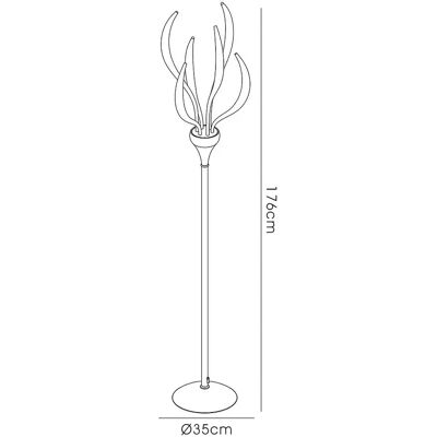 Inspired Lighting Llamas Floor Lamp - 6 Light G4 - Gloss White - Floor Lamp Inspired Lighting Llamas Floor Lamp - 6 Light G4 - Gloss White - Floor Lamp