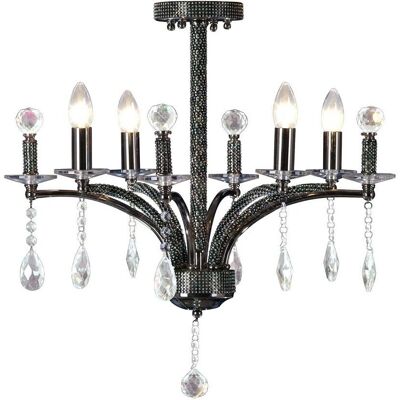 Inspired Lighting Fiore Semi Flush Ceiling Pendant - 4 Light Black Chrome Inspired Lighting Fiore Semi Flush Ceiling Pendant - 4 Light Black Chrome