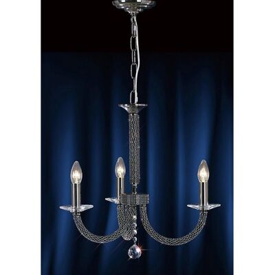 Inspired Lighting Inspired Diyas - Elena - Ceiling Pendant Chandelier 3 Light Black Chrome Inspired Lighting Inspired Diyas - Elena - Ceiling Pendant Chandelier 3 Light Black Chrome