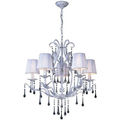 Inspired Lighting Flur Pendant Round 5 Light E14 White French Gold - Pendant Light Inspired Lighting Flur Pendant Round 5 Light E14 White French Gold - Pendant Light