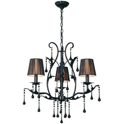 Inspired Lighting Flur Pendant Round 3 Light E14 Black - Pendant Light Inspired Lighting Flur Pendant Round 3 Light E14 Black - Pendant Light