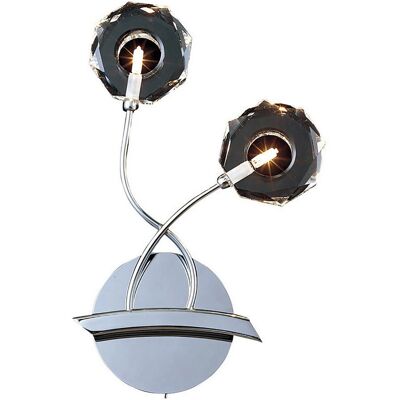 Inspired Lighting Izona Wall Lamp - 2 Light G4 Polished Chrome - Wall Lamp Inspired Lighting Izona Wall Lamp - 2 Light G4 Polished Chrome - Wall Lamp