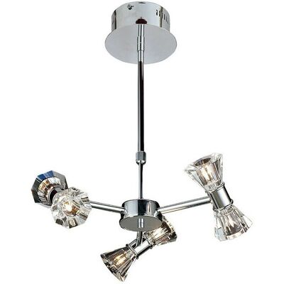 Inspired Lighting Elisa Pendant 6 Light G4 Polished Chrome - Pendant Light Inspired Lighting Elisa Pendant 6 Light G4 Polished Chrome - Pendant Light