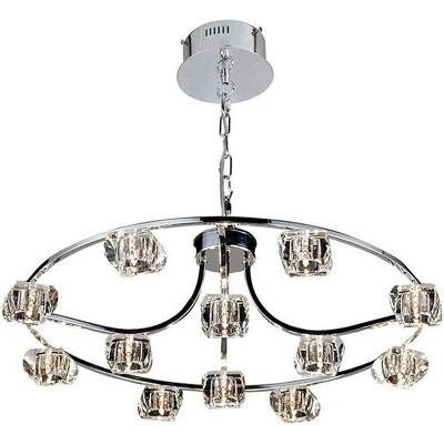 Inspired Lighting Polana Pendant 12 Light G4 Chrome - Pendant Light Inspired Lighting Polana Pendant 12 Light G4 Chrome - Pendant Light