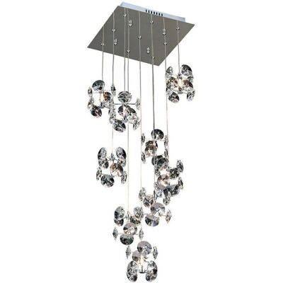 Inspired Lighting Nico Pendant 9 Light G4 Polished Chrome/Crystal - Pendant Light Inspired Lighting Nico Pendant 9 Light G4 Polished Chrome/Crystal - Pendant Light