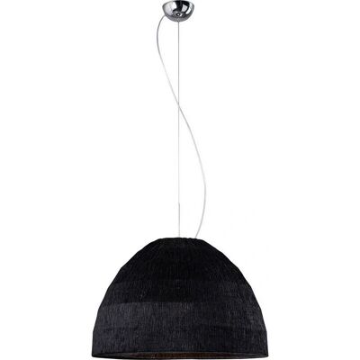 Inspired Lighting Domo Pendant - 3 Light E27 Polished Chrome/Black Fabric Shade Inspired Lighting Domo Pendant - 3 Light E27 Polished Chrome/Black Fabric Shade