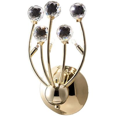 Inspired Lighting Xeena Wall Lamp Switched 3 Light G4 French Gold/Crystal - Wall Lamp Inspired Lighting Xeena Wall Lamp Switched 3 Light G4 French Gold/Crystal - Wall Lamp
