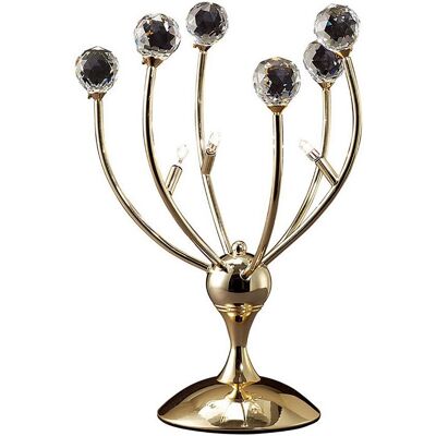 Inspired Lighting Xeena Table Lamp - 3 Light G4 French Gold/Crystal - Table Lamp Inspired Lighting Xeena Table Lamp - 3 Light G4 French Gold/Crystal - Table Lamp